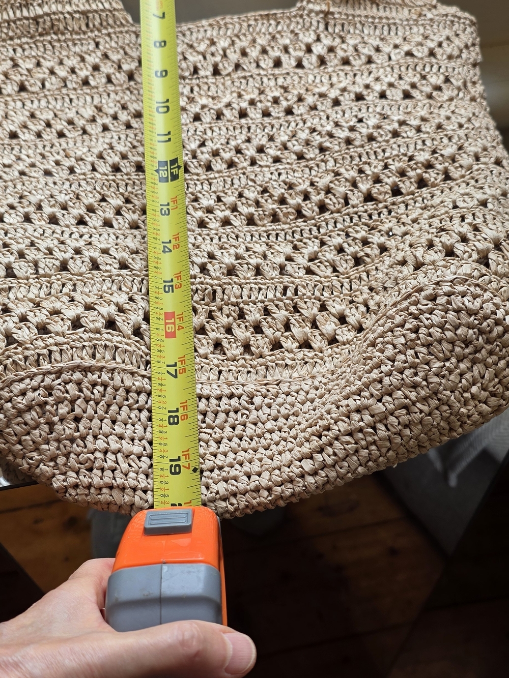 NWT J Crew Woven Raffia Tote Bag in Natural Tan - Picture 5 of 7